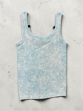 Green Ribbed Tank Top - Women